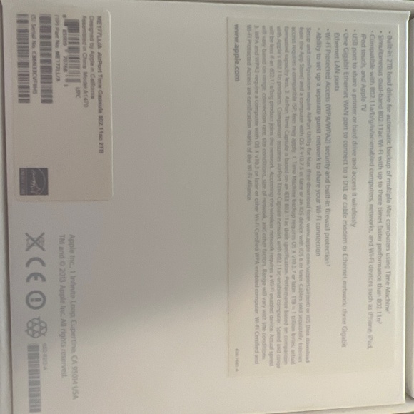 ME177LL/A AirPort Time Capsule 802. 11ac 2TB